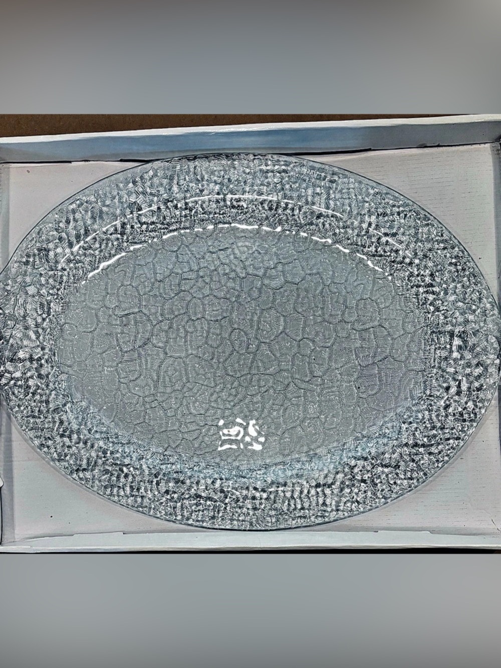 Clear Oval Serving Platter